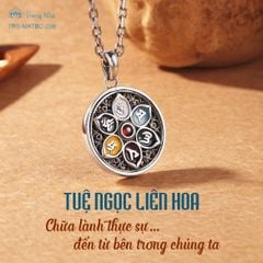 Mặt dây chuyền bạc khắc chú Om Mani ( TRS MATDC 230 )