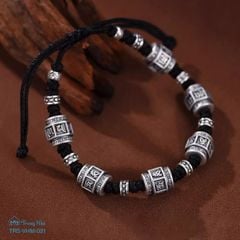 Vòng tết dây siêu biến chú khắc Om mani padme hum ( TRS VHM 031 )