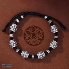 Vòng tết dây siêu biến chú khắc Om mani padme hum ( TRS VHM 031 )