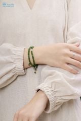 Vòng diopside 4 li cuốn 2 charm Quan âm phổ chiếu ( trs vhm 017 )