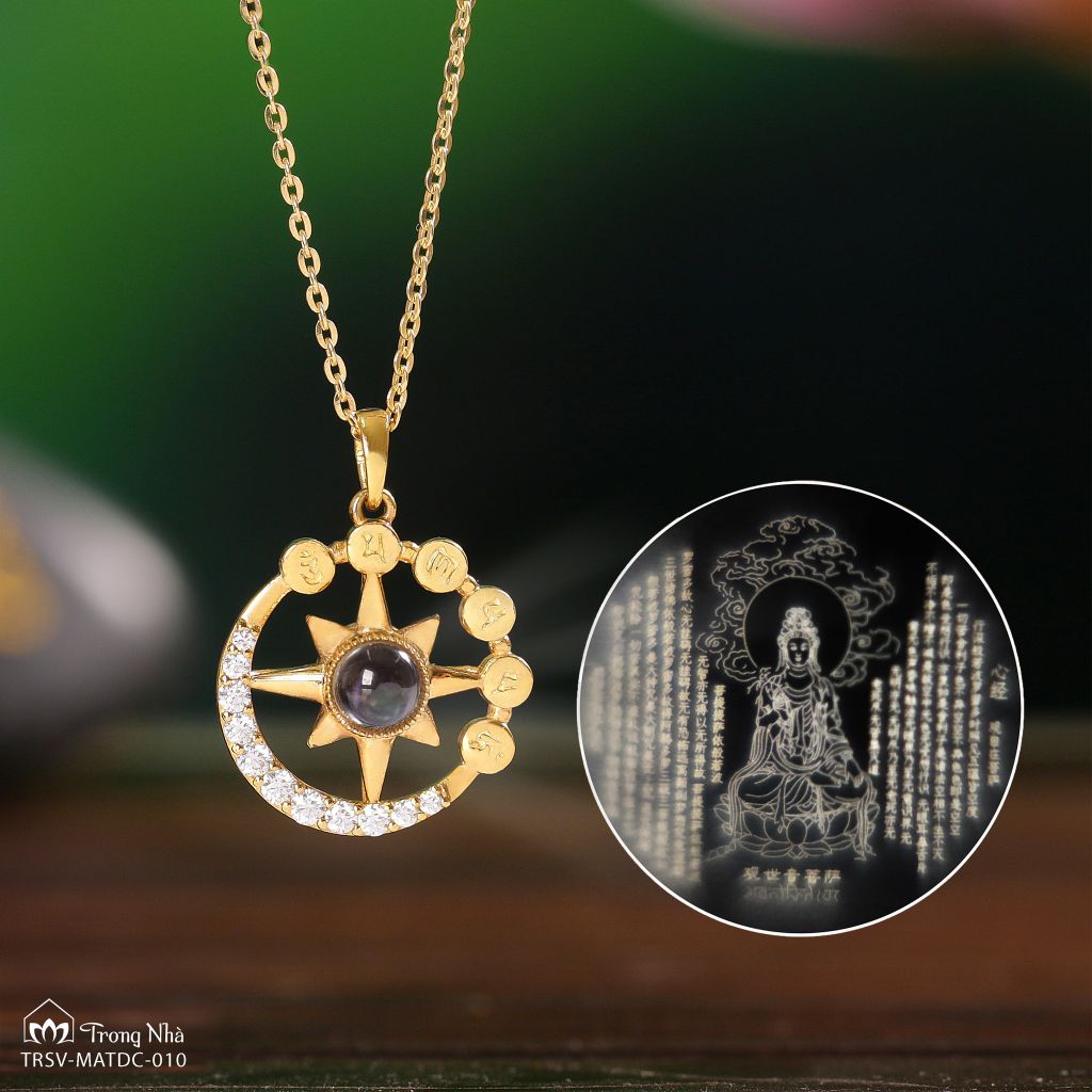 Mặt dây chuyền vàng Nhật Nguyệt phổ chiếu ( TRSV MATDC 010 )
