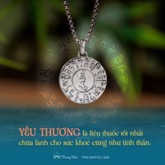 Mặt dây chuyền bạc Mandala khắc chú Dược Sư ( MATDC 228 )
