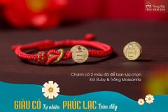 Vòng Tay Phúc Lạc - Chủng tự Zam tết dây may mắn( TRSV VHM 048 )