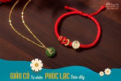 Vòng Tay Phúc Lạc - Chủng tự Zam tết dây may mắn( TRSV VHM 048 )