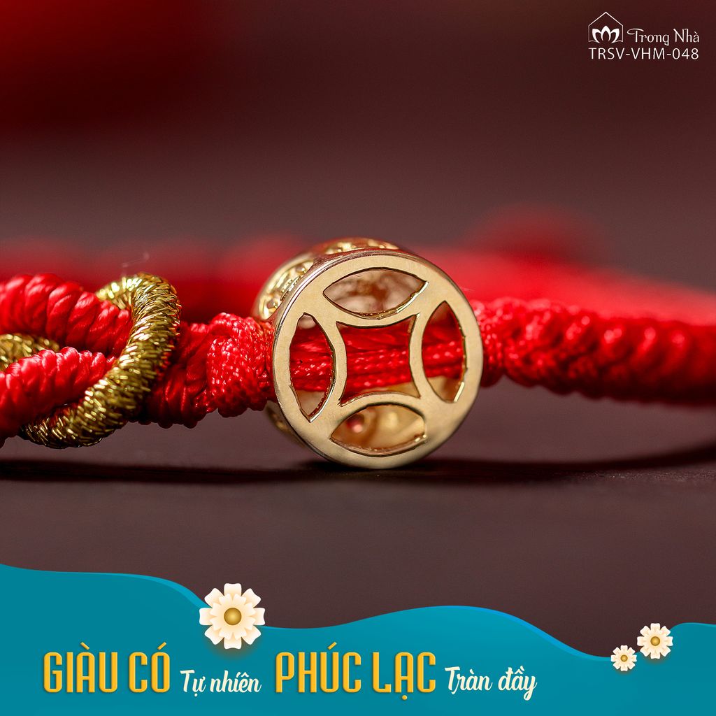 Vòng Tay Phúc Lạc - Chủng tự Zam tết dây may mắn( TRSV VHM 048 )