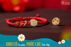 Vòng Tay Phúc Lạc - Chủng tự Zam tết dây may mắn( TRSV VHM 048 )