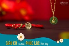 Vòng Tay Phúc Lạc - Chủng tự Zam tết dây may mắn( TRSV VHM 048 )