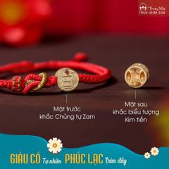 Vòng Tay Phúc Lạc - Chủng tự Zam tết dây may mắn( TRSV VHM 048 )