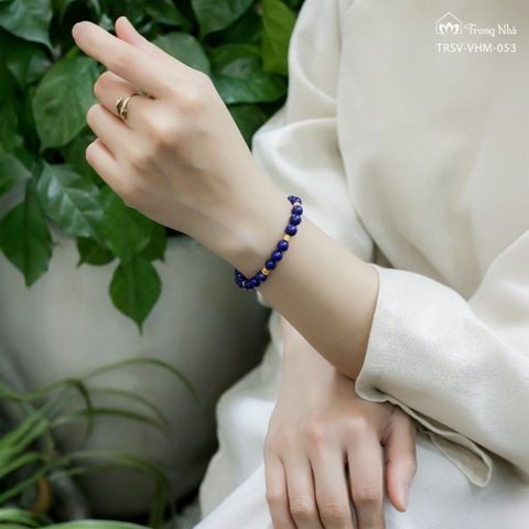 Vòng Lapis siêu chú Om mani vàng (TRSV VHM 053 )