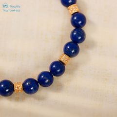 Vòng Lapis siêu chú Om mani vàng (TRSV VHM 053 )