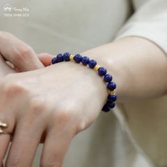 Vòng Lapis siêu chú Om mani vàng (TRSV VHM 053 )