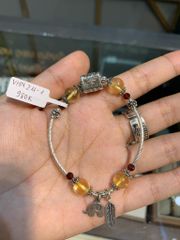 Vòng Thạch Anh Vàng 8li mix charm Bảo Vệ Kalachakra (TRS VHM 211 1)