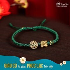 Vòng tết dây charm Om Vàng khắc Kim Tiền 10K (TRSV VHM 008)