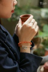 Vòng đá Sunstone cuốn đôi mix charm Zambala (TRS VHM 512)