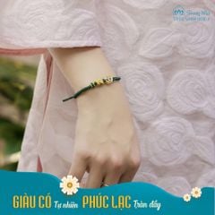 Vòng tết dây charm Om Vàng khắc Kim Tiền 10K (TRSV VHM 008)