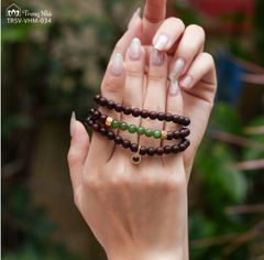 Vương Ngọc Phổ Chiếu - Vòng tử đàn mix charm phổ chiếu Chú Đại Bi