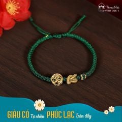 Vòng tết dây charm Om Vàng khắc Kim Tiền 10K (TRSV VHM 008)