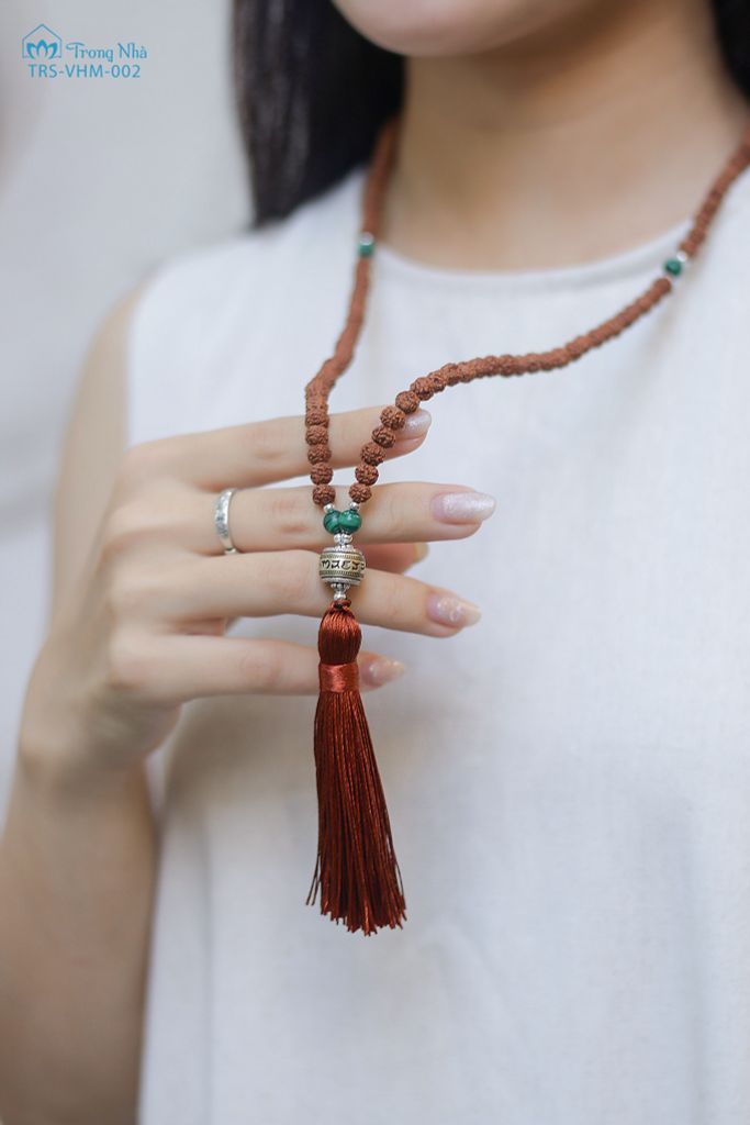 Tràng hạt bồ đề kim cang charm Om mani xoay