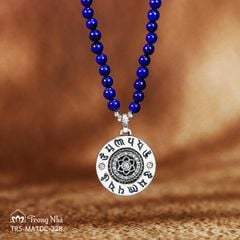 Mặt dây chuyền bạc Mandala khắc chú Dược Sư ( MATDC 228 )