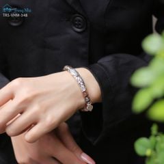 Vòng Thạch anh ưu linh mix charm Bình An bạc