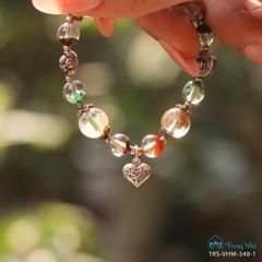 Vòng Thạch anh ưu linh mix charm Bình An bạc