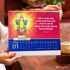 Lịch bàn Trong Suốt 2025 - Hành trình 12 tháng cùng Chư Phật bảo hộ