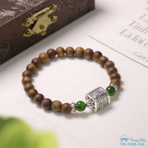 Vòng trầm tốc 6 li mix charm Kalachakra (TRS VHM 346 1)