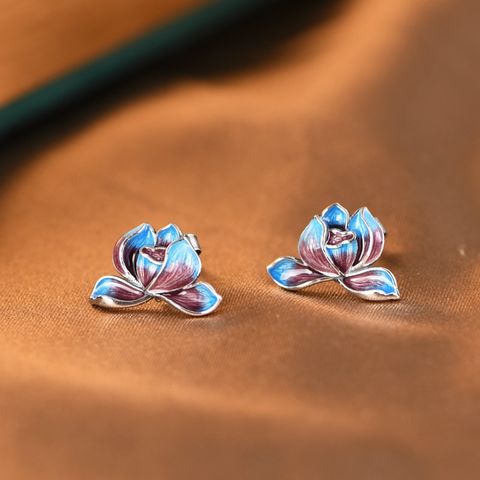 Khuyên tai hoa sen xanh ( TRS KHTAI 010)