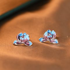 Khuyên tai hoa sen xanh ( TRS KHTAI 010)