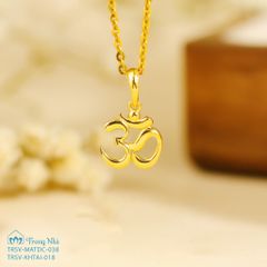 Mặt dây chuyền vàng chủng tự Om Bình An (TRSV MATDC 038)