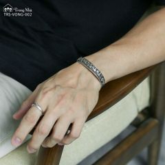Vòng tay bạc khắc chú Liên Hoa Sanh ( TRS VONG 002)
