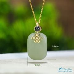 Mặt dây chuyền vô sự bài quan âm phổ chiếu nút cát tường vàng( TRSV MATDC 031 )