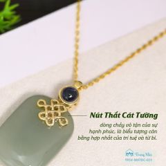 Mặt dây chuyền vô sự bài quan âm phổ chiếu nút cát tường vàng( TRSV MATDC 031 )