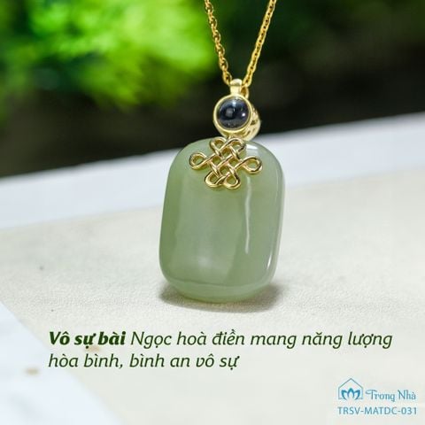 Mặt dây chuyền vô sự bài quan âm phổ chiếu nút cát tường vàng( TRSV MATDC 031 )