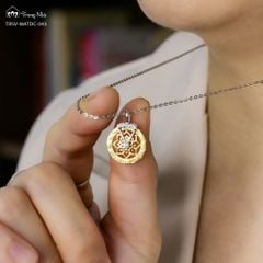 Mặt dây chuyền Liên Hoa Bảo Tâm - Om mani padme hum hoa sen xoay ( MATDC 043 )