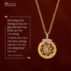 Mặt dây chuyền Liên Hoa Bảo Tâm - Om mani padme hum hoa sen xoay ( MATDC 043 )