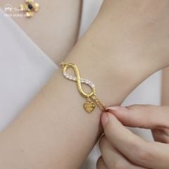 Lắc tay Hạnh Phúc Luôn Ở Đây - charm vô cực om mani padme hum