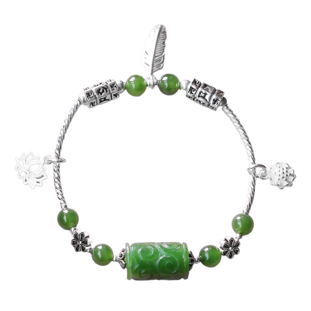 Vòng ngọc bích mix charm lu thống ( TRS VHM 275 )