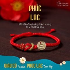 Vòng Tay Phúc Lạc - Chủng tự Zam tết dây may mắn( TRSV VHM 048 )