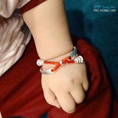 Vòng bạc cho bé khắc Om Mani Padme Hum (TRS VONG 180)
