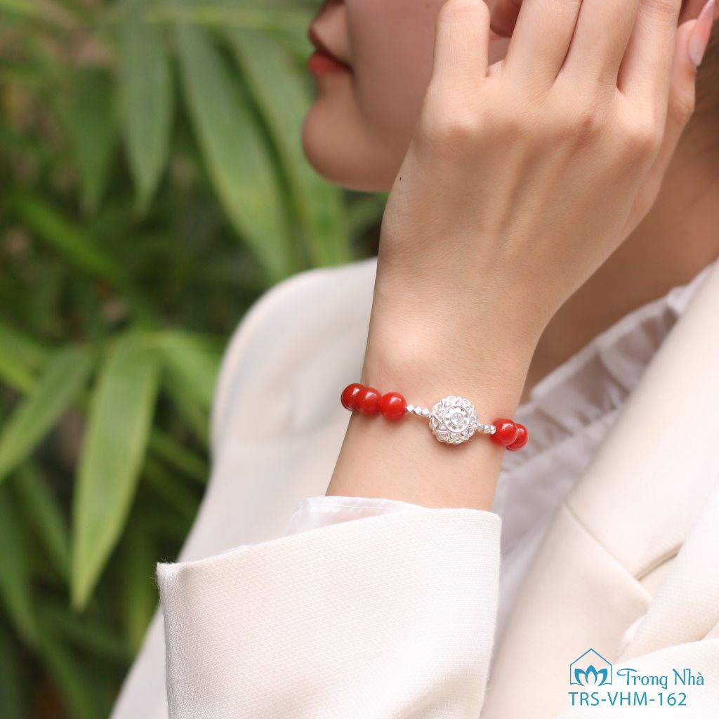 Vòng Mã Não Đỏ 8li mix charm Mandala (TRS VHM 162)