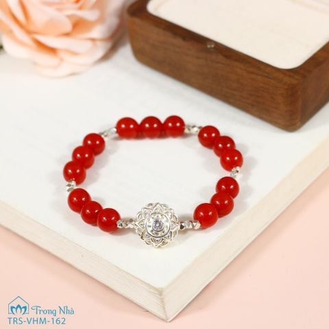 Vòng Mã Não Đỏ 8li mix charm Mandala (TRS VHM 162)