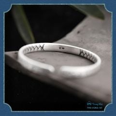 Vòng tay bạc khắc chú Om Mani Padme Hum (TRS VONG 191 )