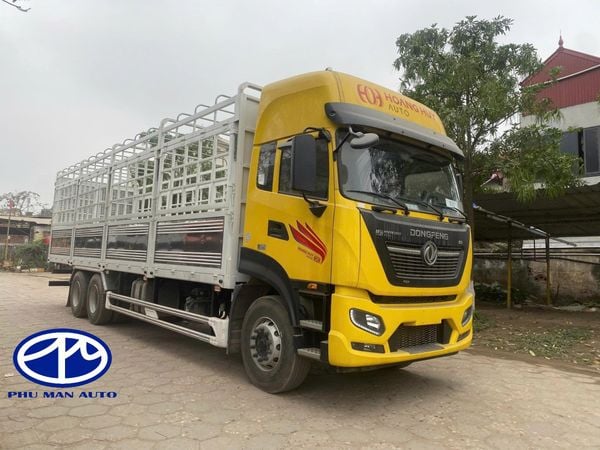  (New) XE TẢI DONGFENG HOÀNG HUY 3 CHÂN 6x2 KL270 THÙNG DÀI 9M9 
