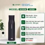 Bình Giữ Nhiệt Diệt Khuẩn UVGREEN 500ml - Công Nghệ UVC LED, Diệt Khuẩn 99,99%, Giữ Nóng Lạnh 12H, Chất Liệu Inox SUS316 Cao Cấp