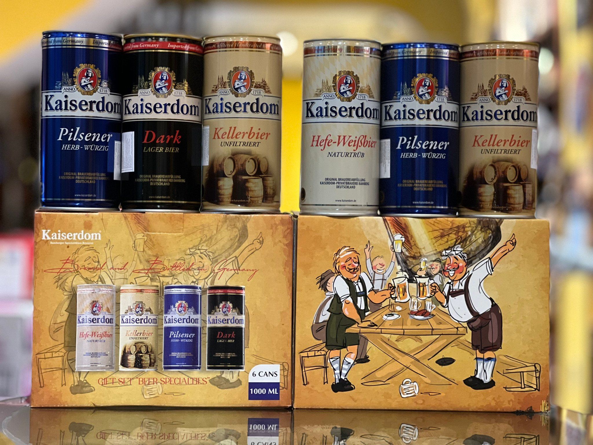Hộp quà 6 lon 1L Kaiserdom Đức – BEER ART