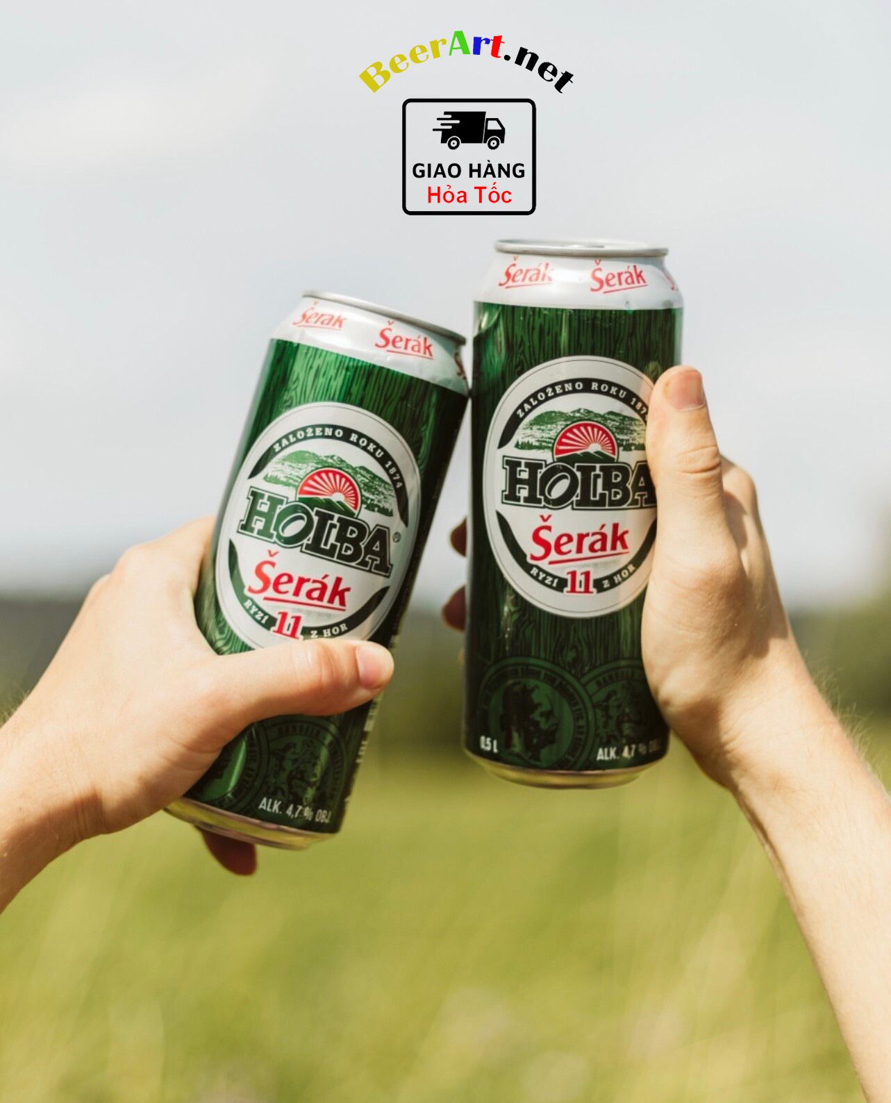 Thùng 24 Lon Bia Holba Serak 4,7% Tiệp (500ml) – BEER ART