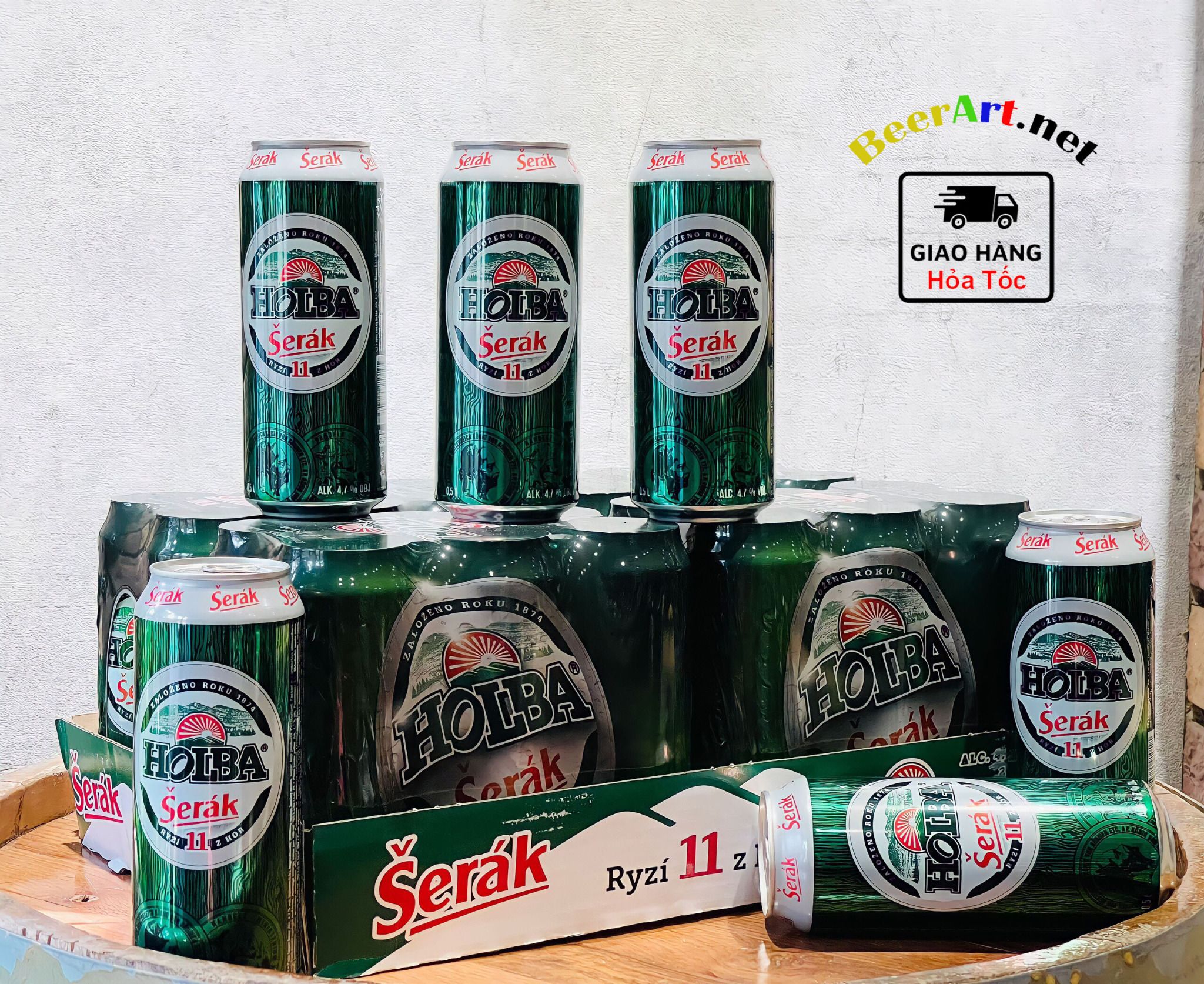 Thùng 24 Lon Bia Holba Serak 4,7% Tiệp (500ml) – BEER ART