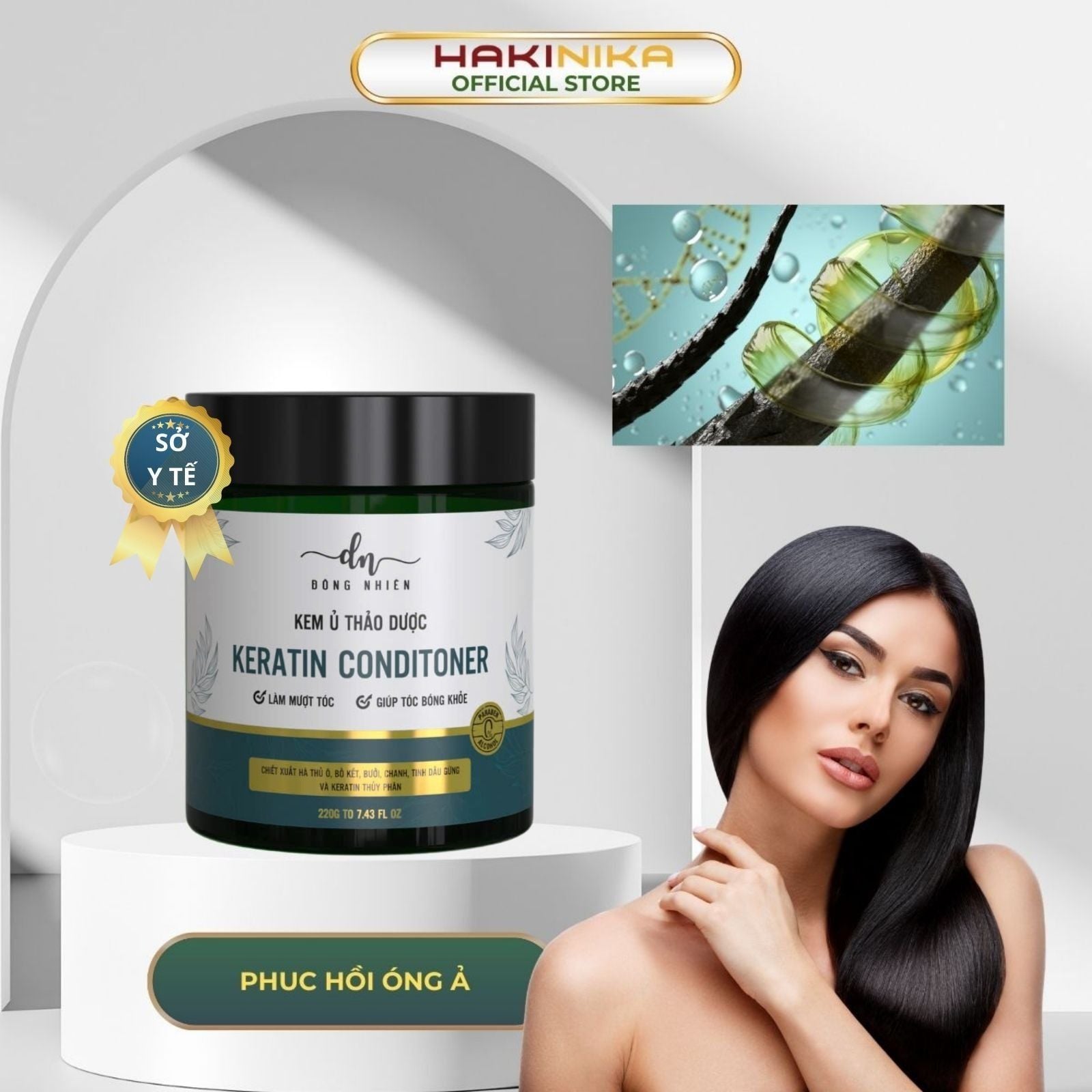  Ủ tóc bổ sung keratin, phục hồi tóc yếu gãy rụng Herbal Silky Hair 