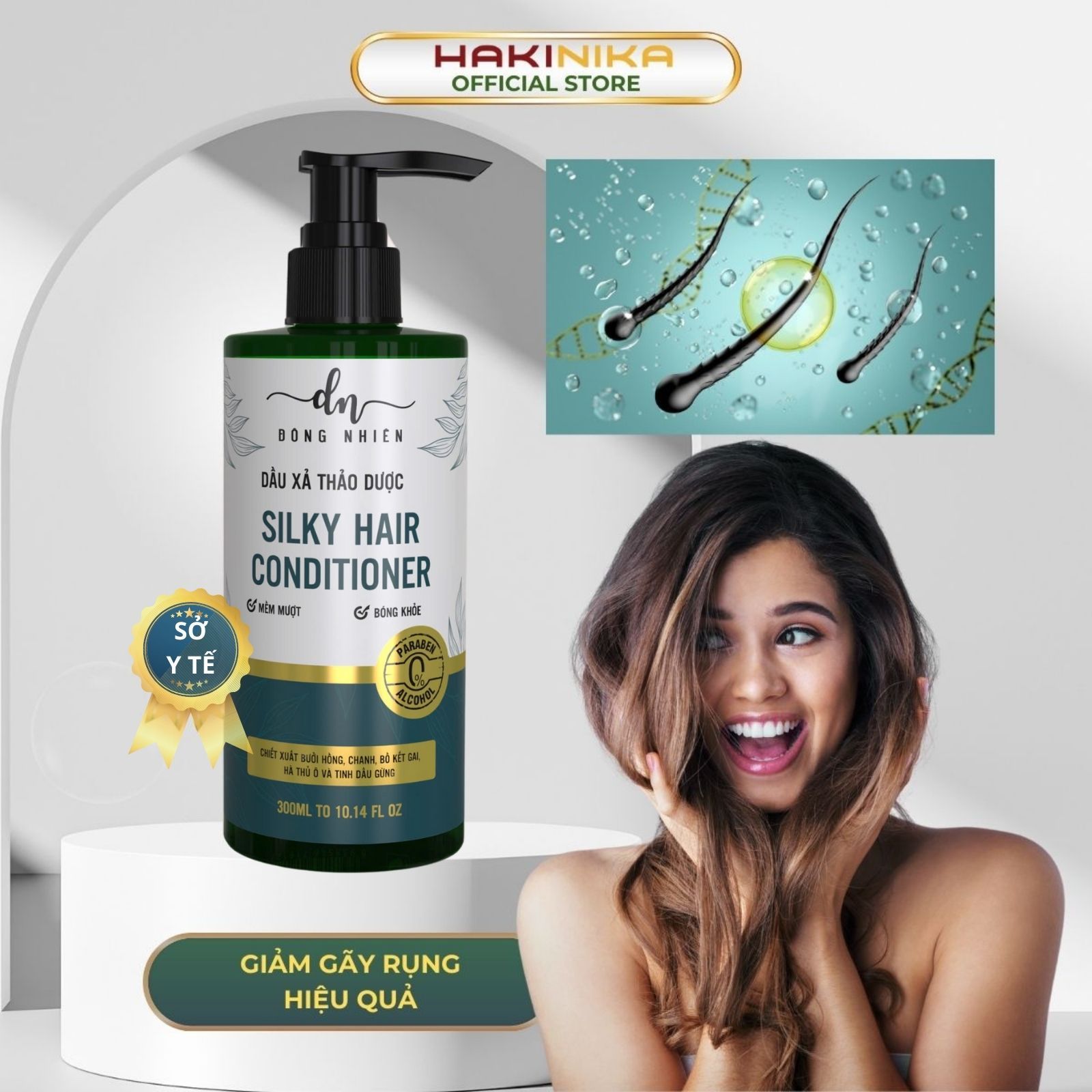 Dầu xả phục hồi hư tổn, giảm gãy rụng, giúp tóc mọc dày khỏe Herbal Silky Hair DongNhien 